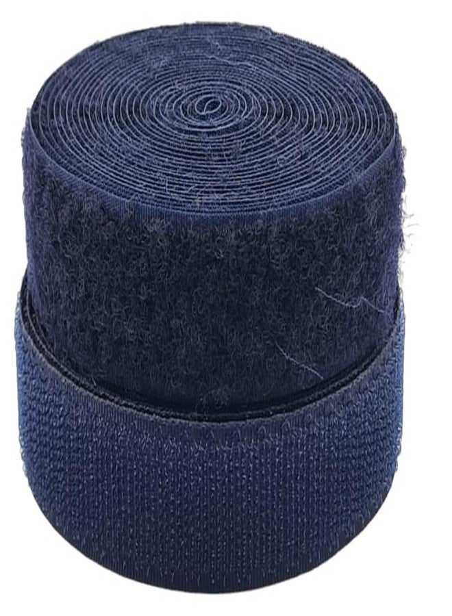 ZENITH 1 inch Wide Blue, 5 Meter Non Adhesive Hook and Loop Tape, No Glue Back, Fabric Fastener InterlockingTape for Sewing Crafts, DIY, Clothes, Straps, Shoes Mosquito nets etc (Blue, 5 Meter) - Image 1